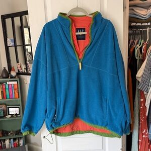 GAP Blue and Green Quarter Zip Fleece